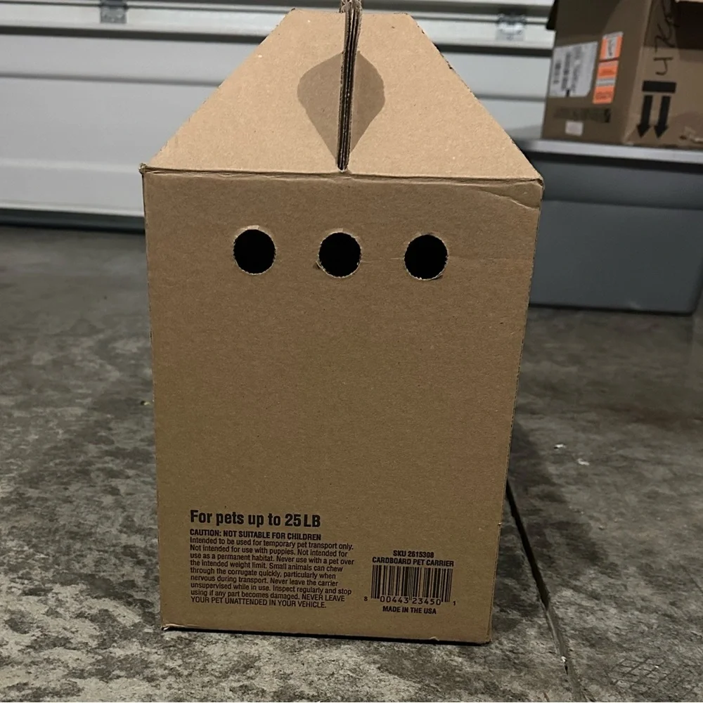 Petco Cardboard Cat Carrier 18.5